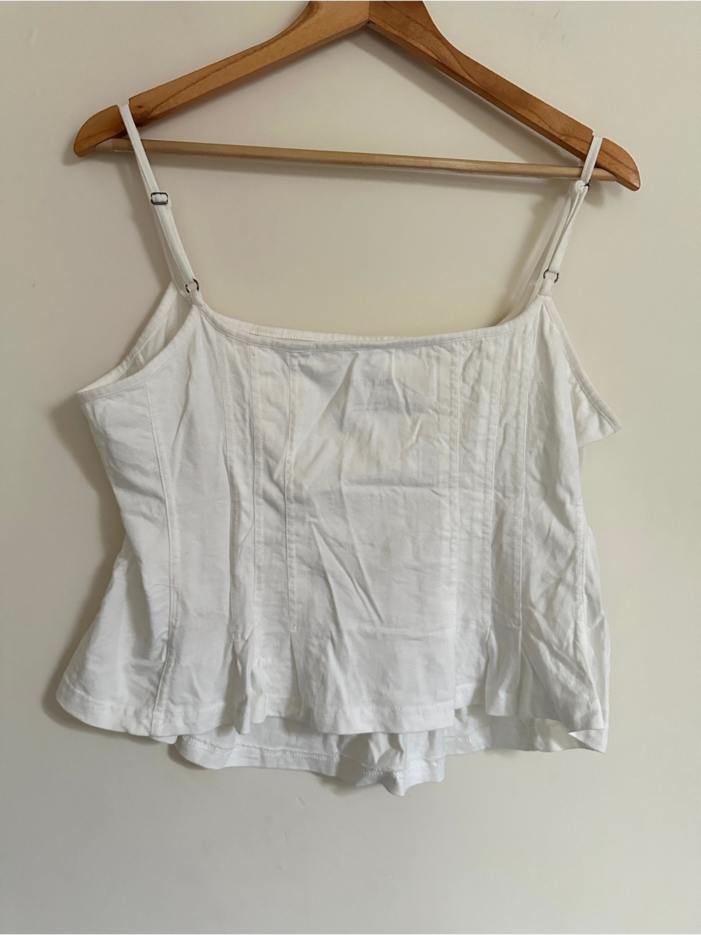 Pilcro White Square-Neck Pin-Tuck Cami - Picture 7 of 9